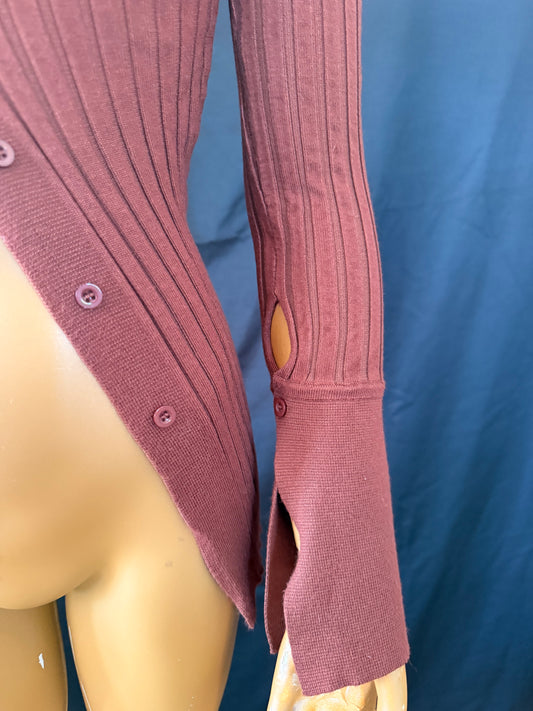 Brown Ribbed Long Sleeve