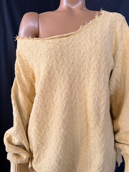 Green Off The Shoulder Sweater