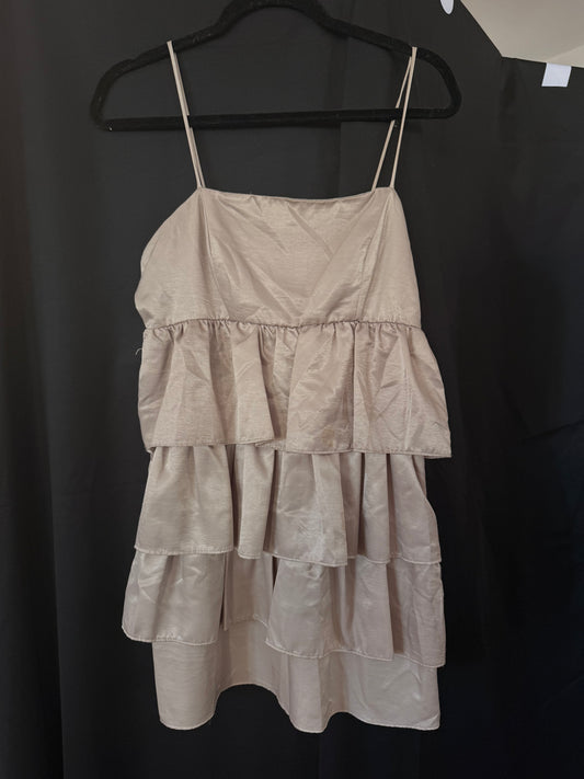 Satin Ruffle Dress