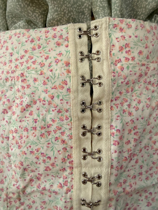 Flower Ruffle Mini Shirt ļæ¼