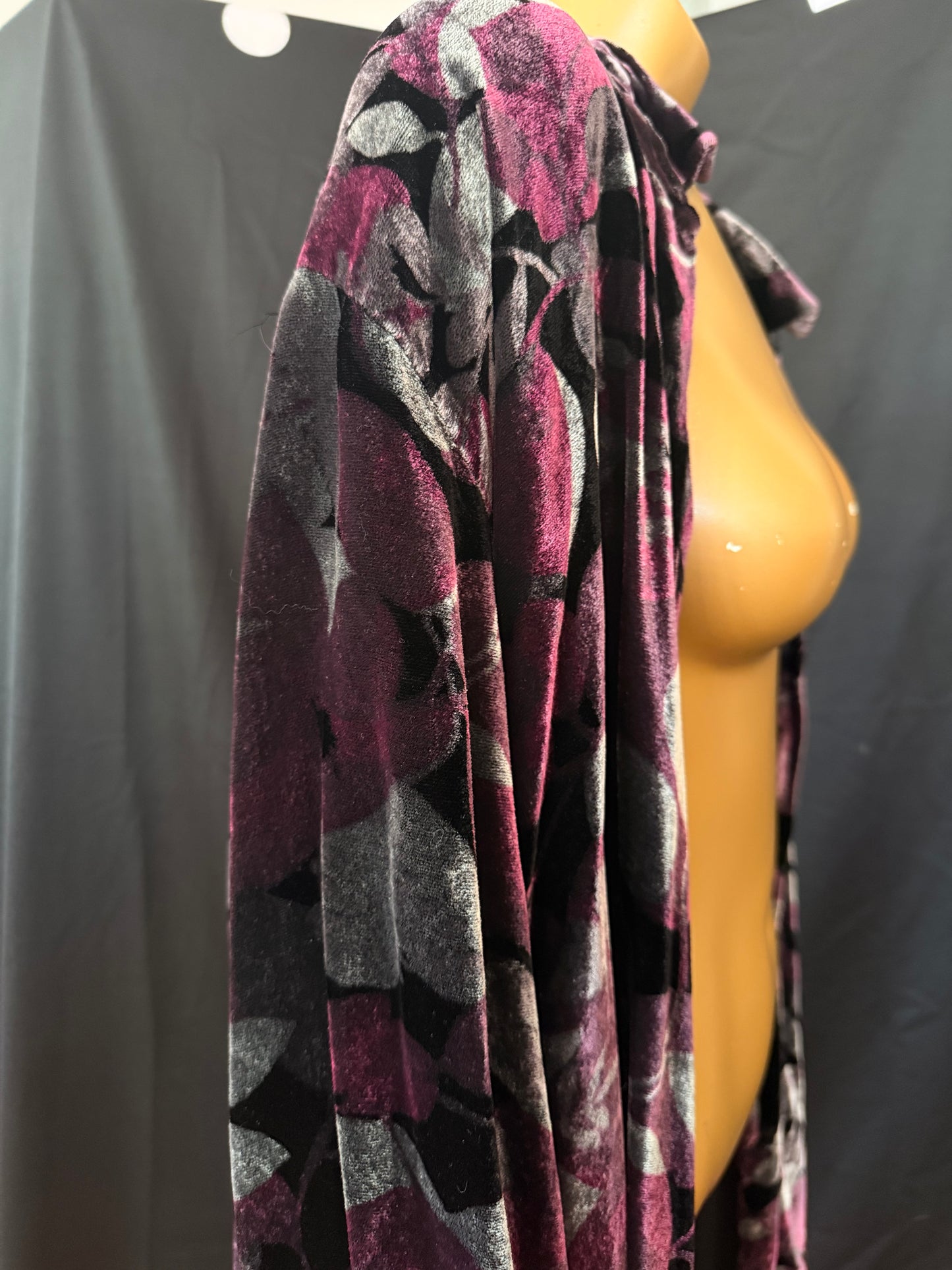 Purple Velvet Button Down