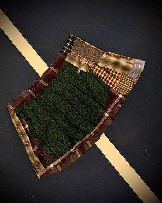 Reclaimed Check Yo Self Mini Skirt