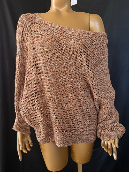 Free People Brown Crochet Top
