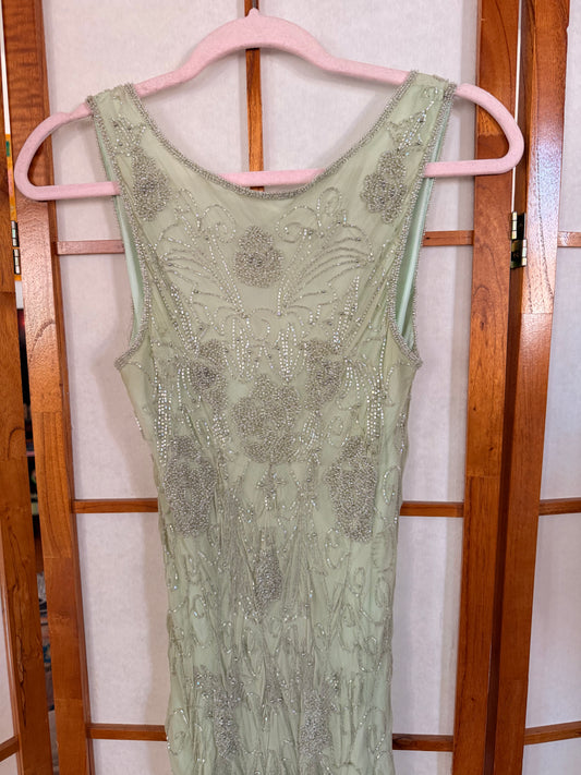 Green Beaded Dress