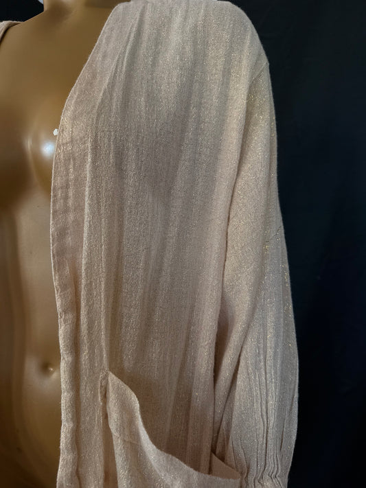 Tan Tinsel Cardigan