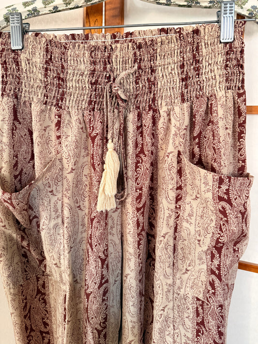Brown Paisley Hippie Pants