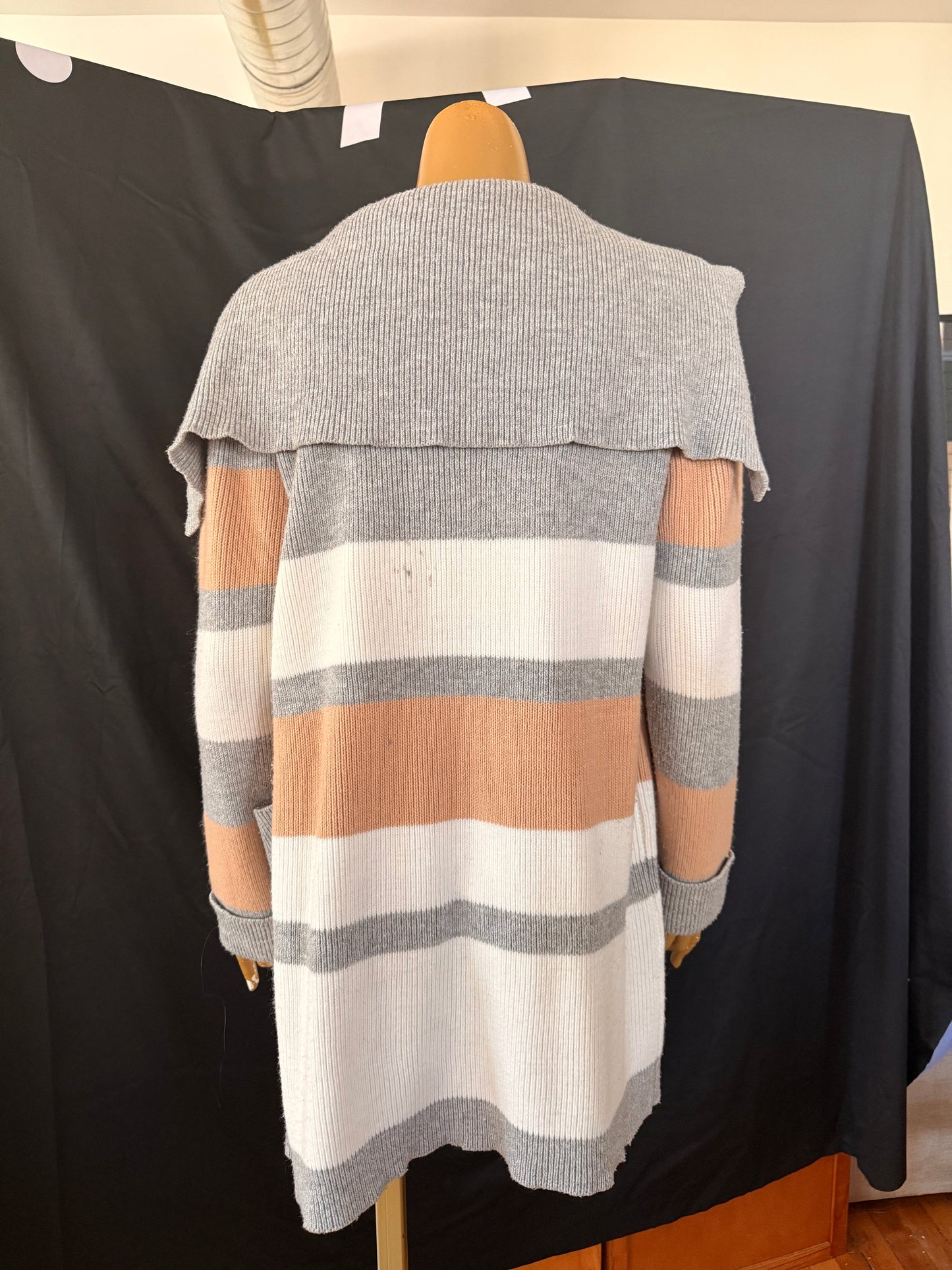 Stripe Sabo Skirt Cardigan