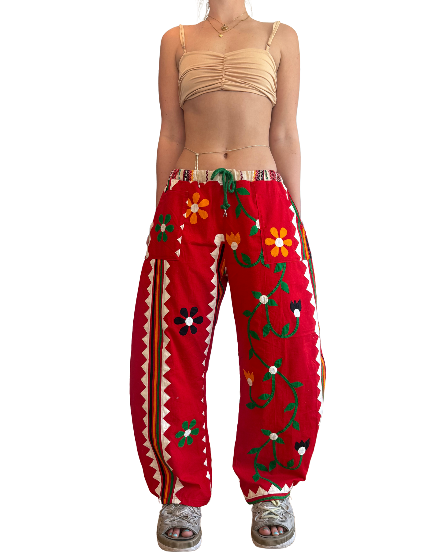 Reclaimed Applique Barrel Pant