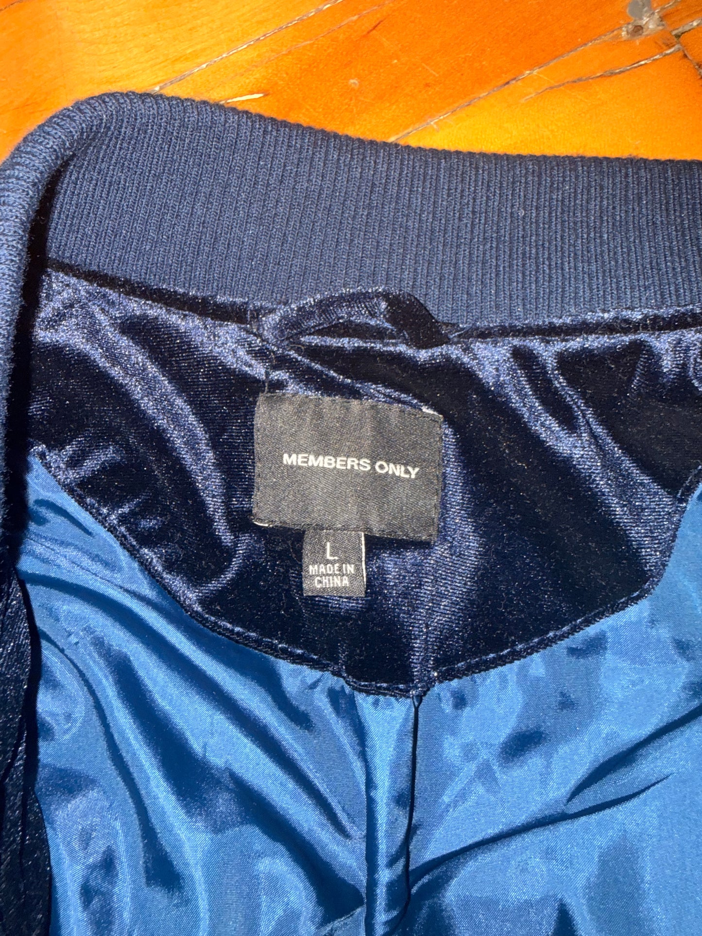 Blue Velvet Bomber Jacket