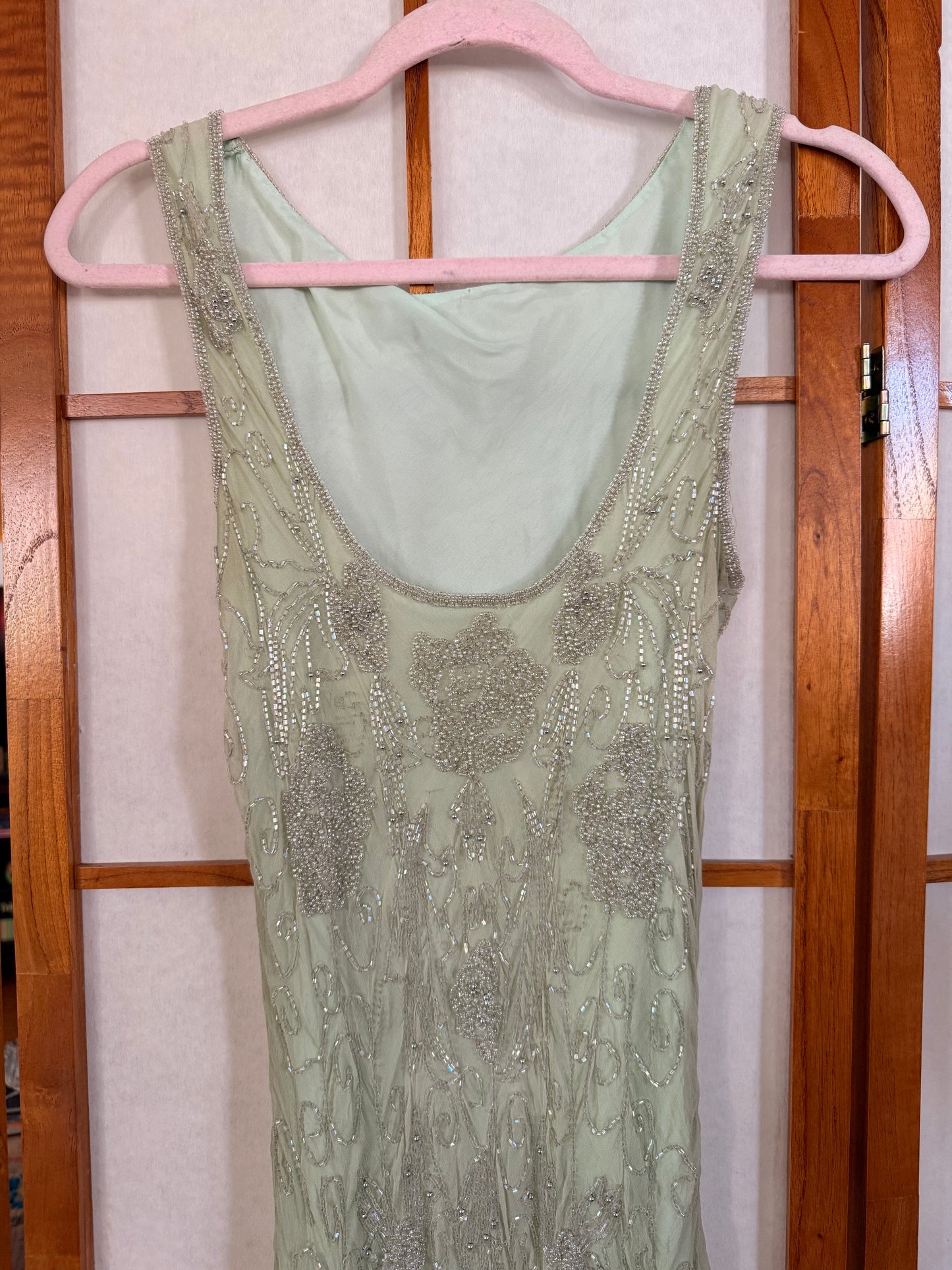 Green Beaded Dress