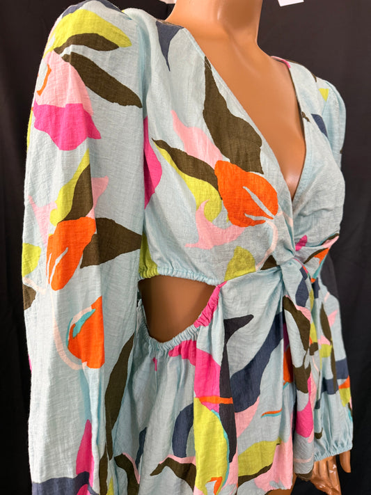 Blue Patterned Blouse