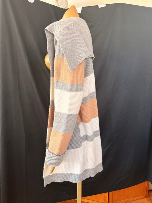 Stripe Sabo Skirt Cardigan