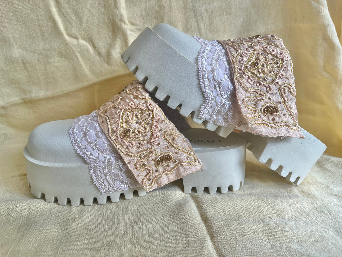 The Britney Reclaimed Platform Slides