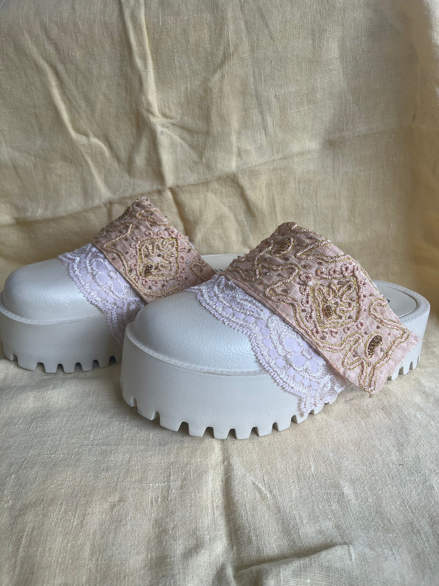 The Britney Reclaimed Platform Slides