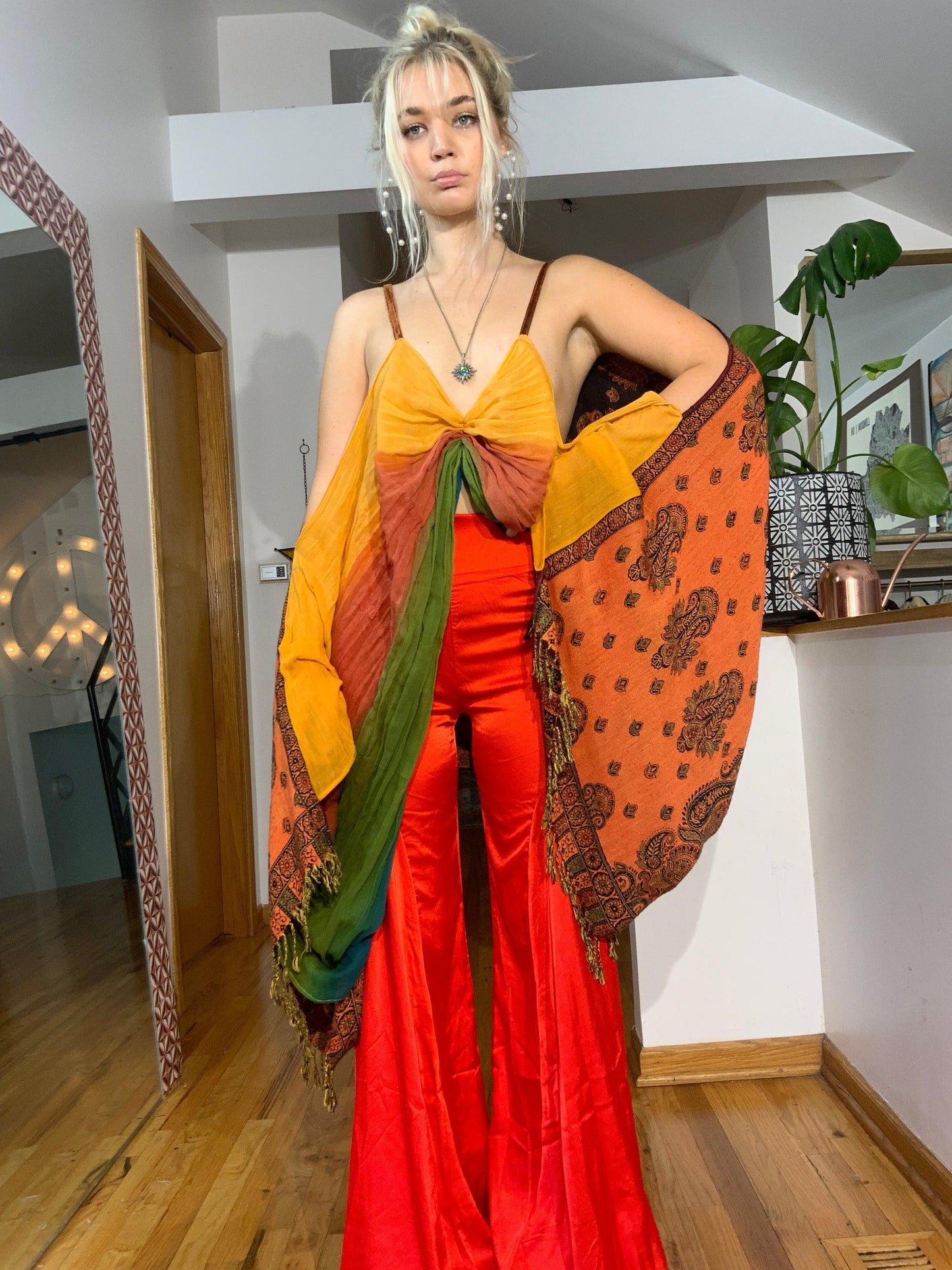 Custom Scarf Top - Hippie Hued