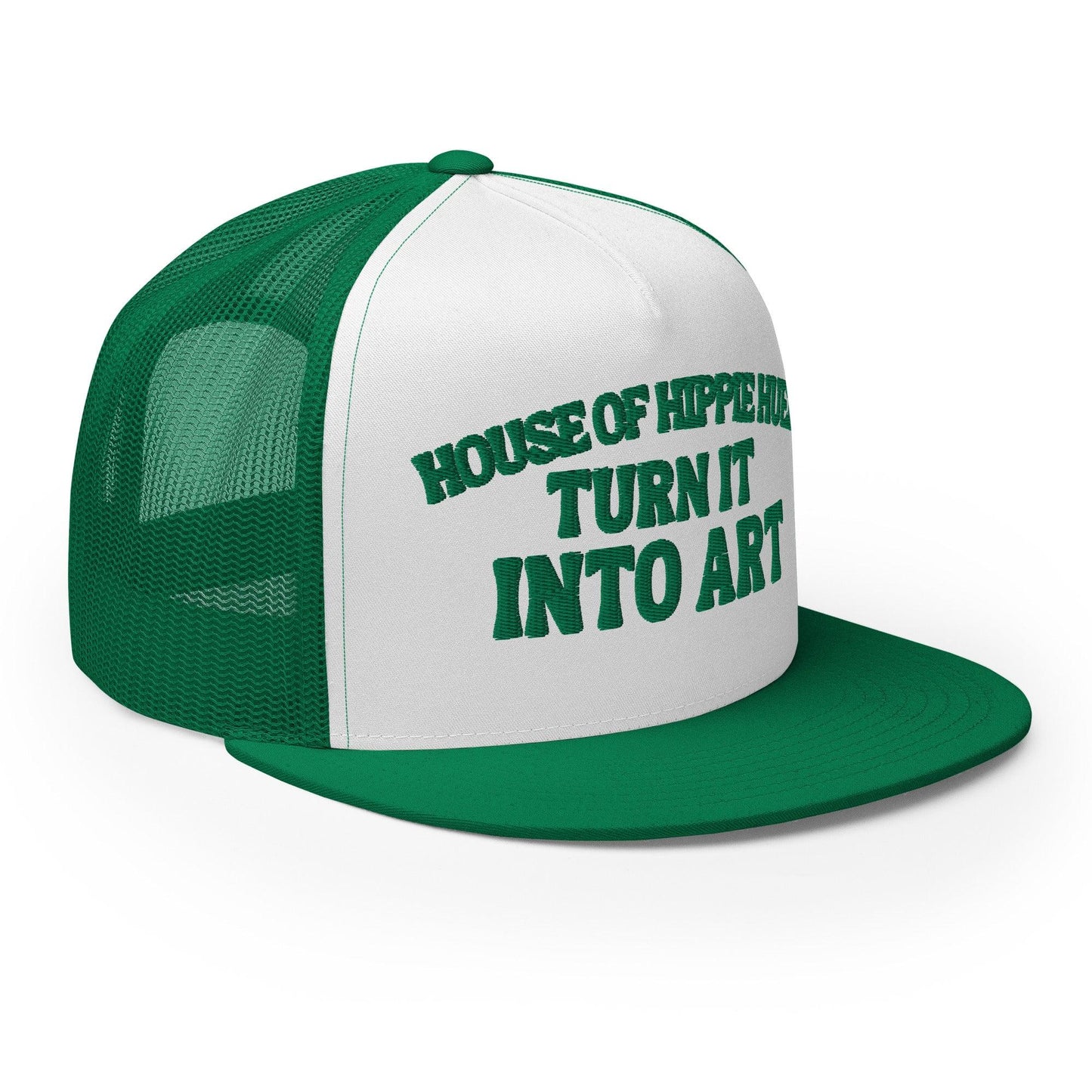 HH Turn it Into Art Green Trucker Cap - Hippie Hued