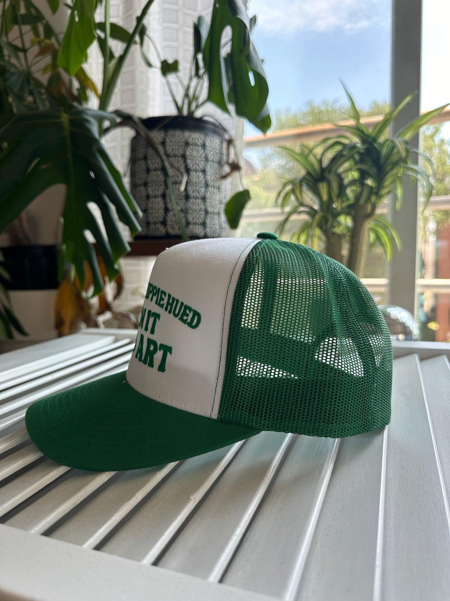 HH Turn it Into Art Green Trucker Cap - Hippie Hued