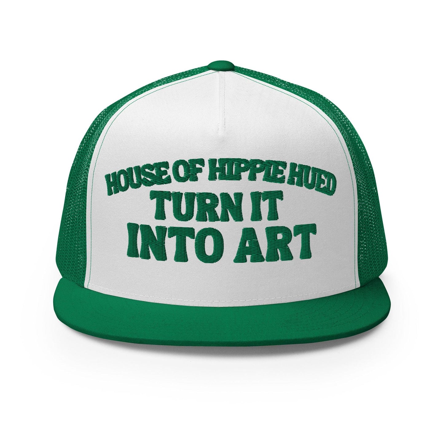 HH Turn it Into Art Green Trucker Cap - Hippie Hued