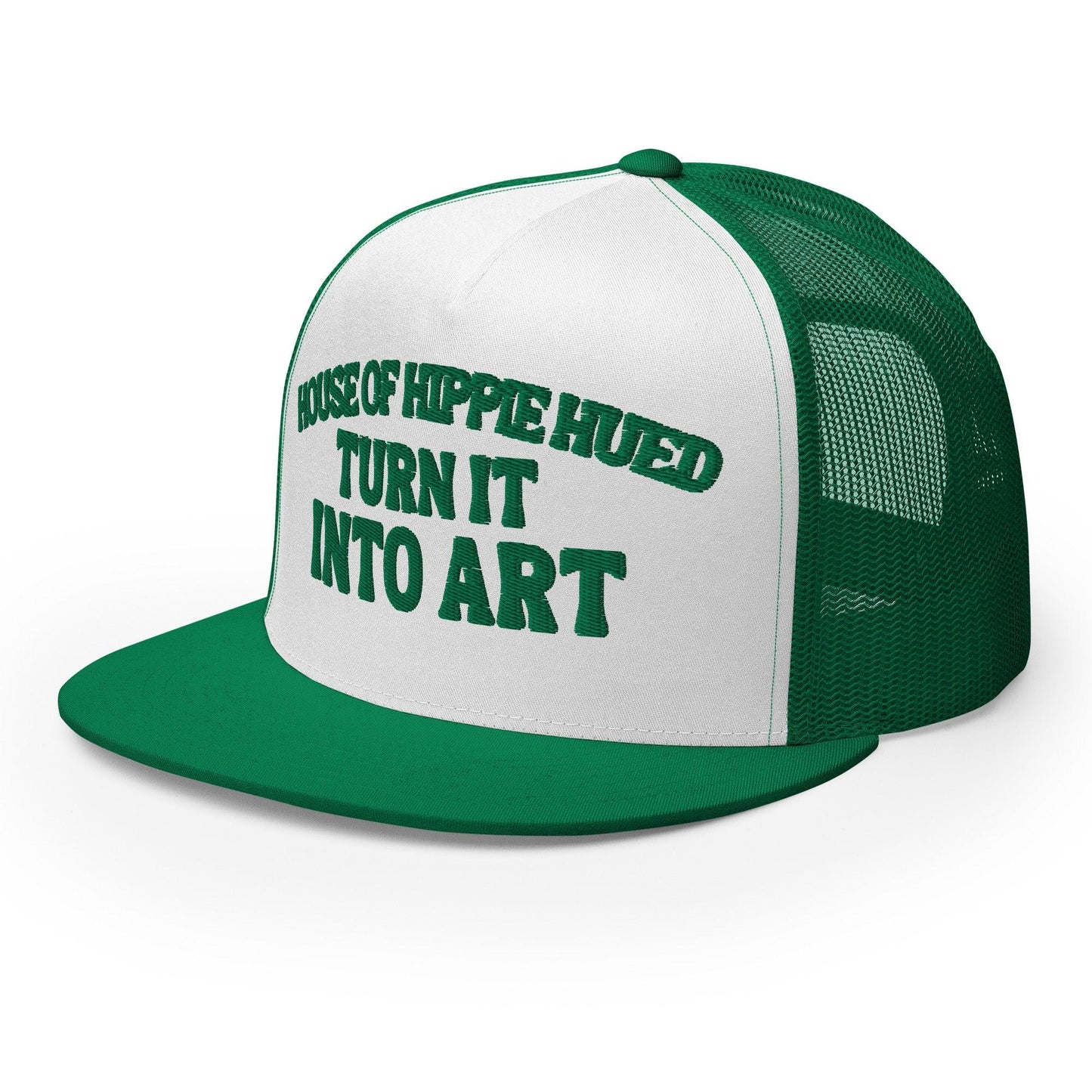 HH Turn it Into Art Green Trucker Cap - Hippie Hued