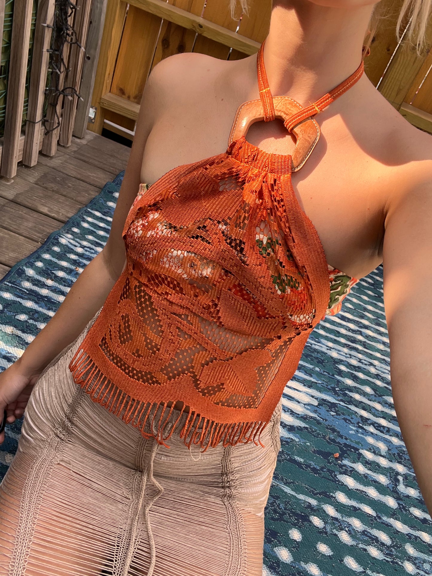 Reclaimed Something in Orange Top