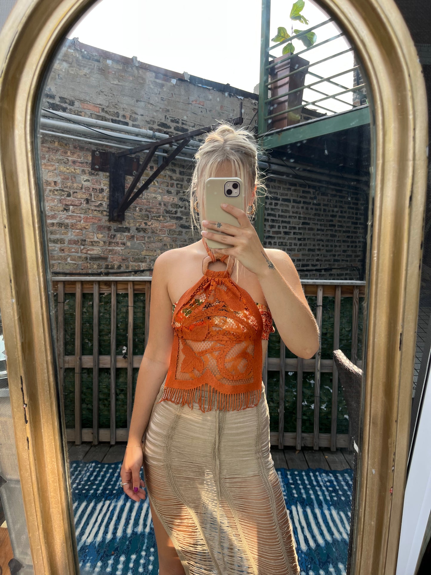Reclaimed Something in Orange Top