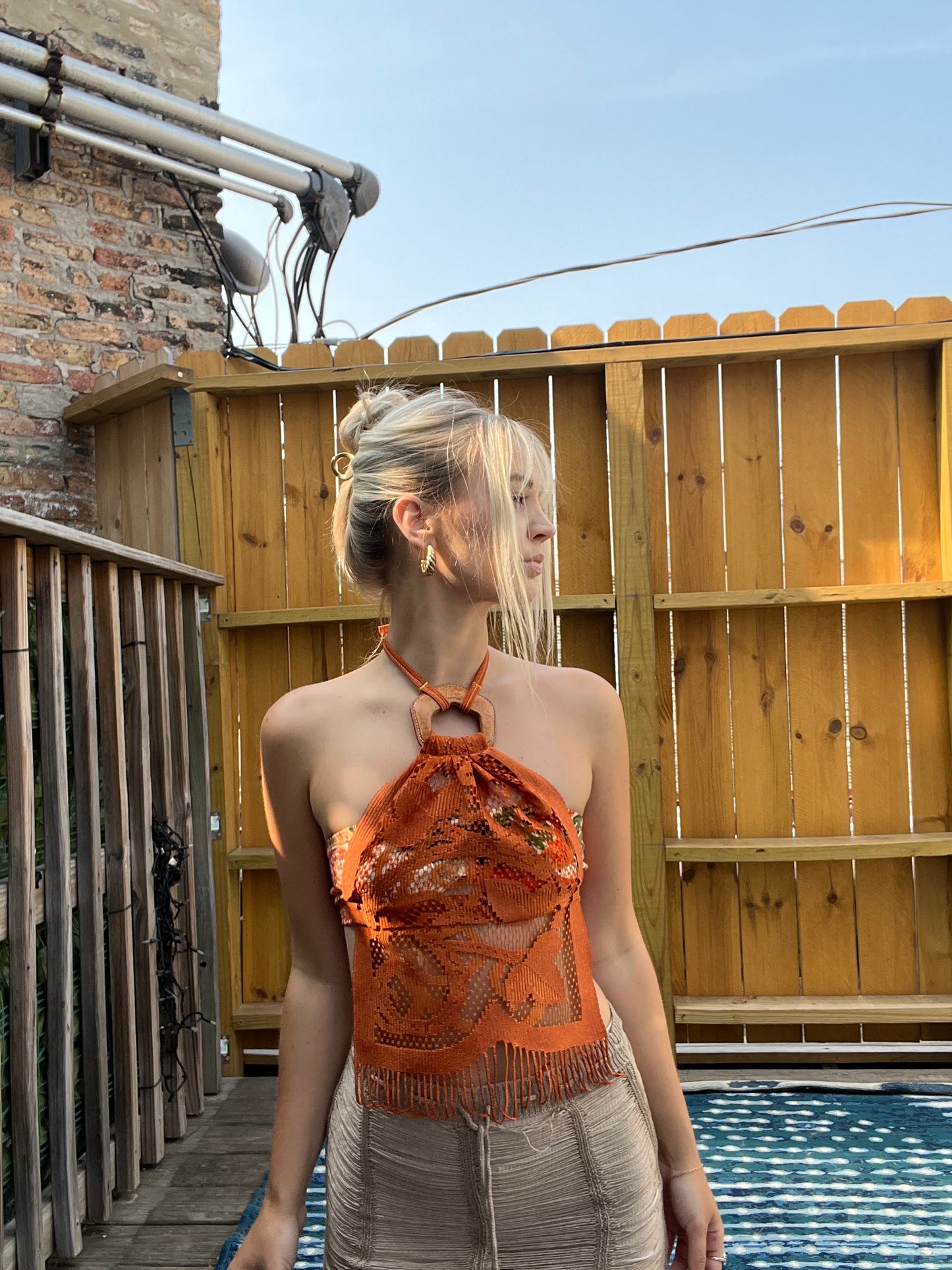 Reclaimed Something in Orange Top