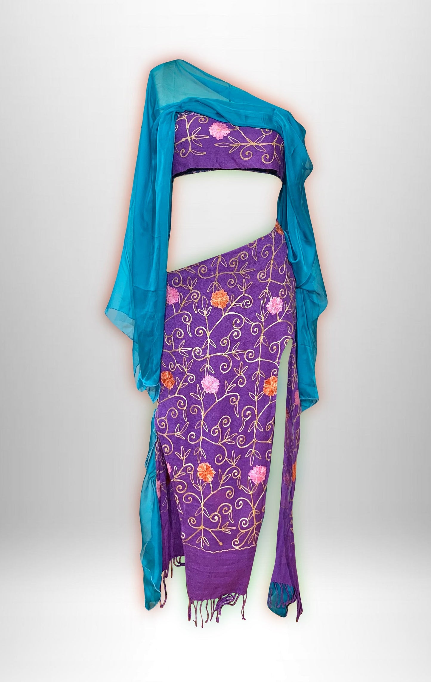 Reclaimed Lazy in Lilac Shirt & Shrug