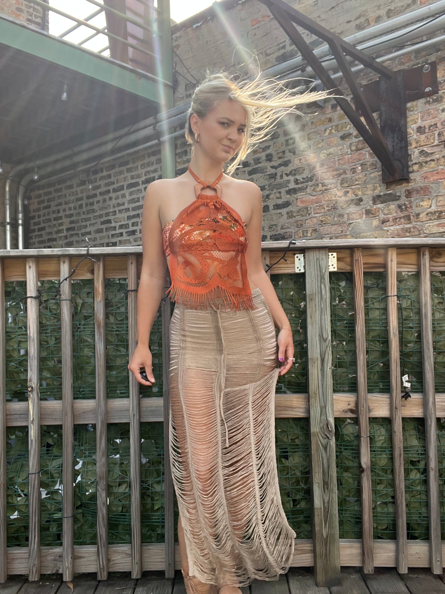 Reclaimed Something in Orange Top