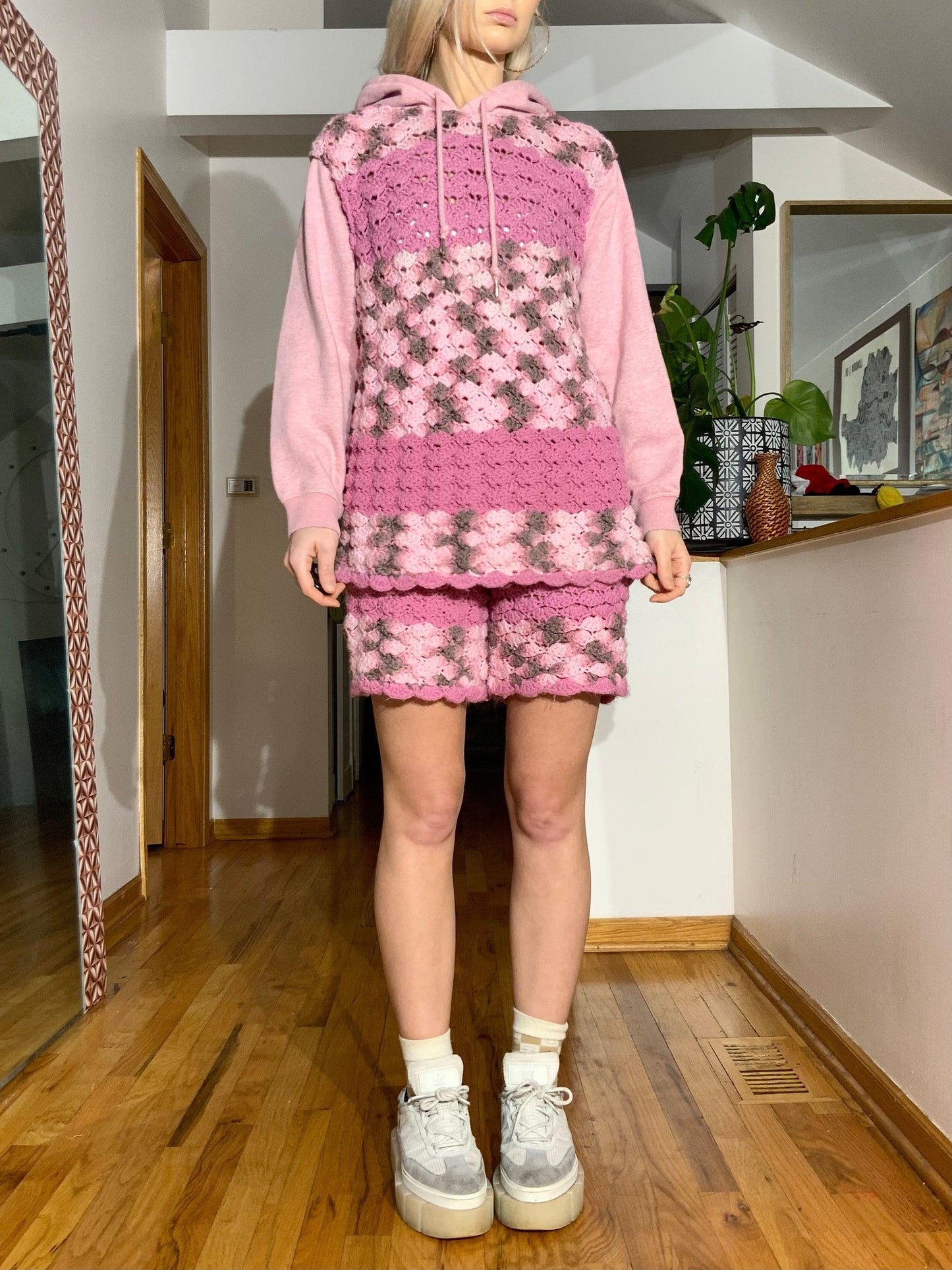 Reclaimed Hooked on a Feeling Shorts - Hippie Hued