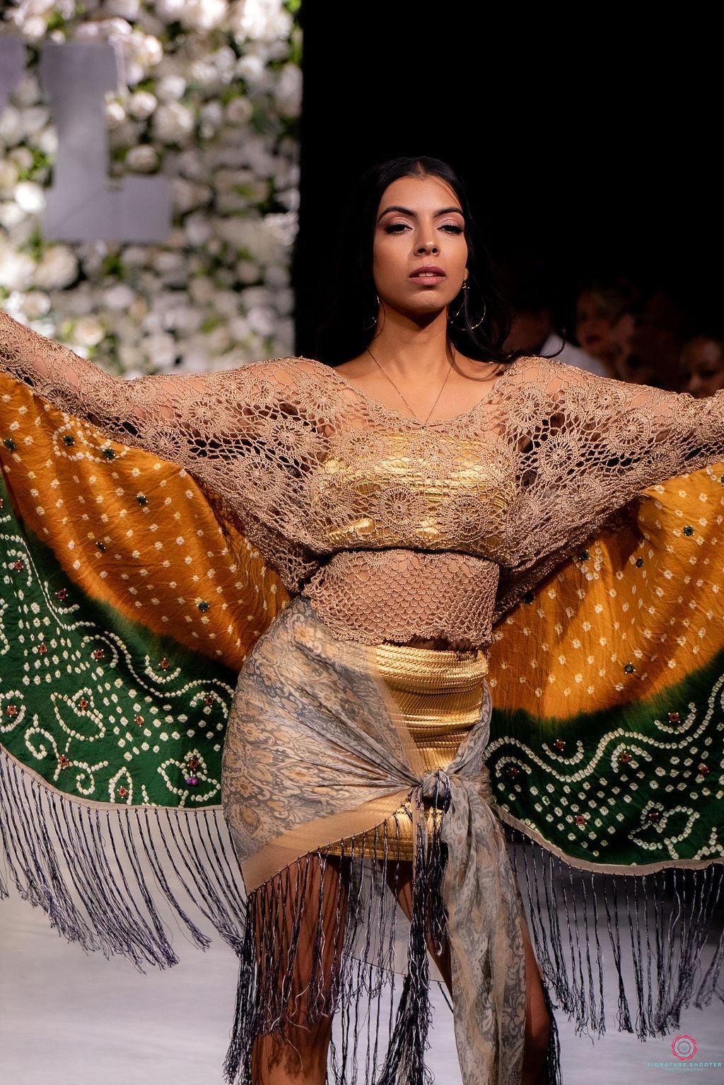 The Sana Reclaimed Cape Top - Hippie Hued
