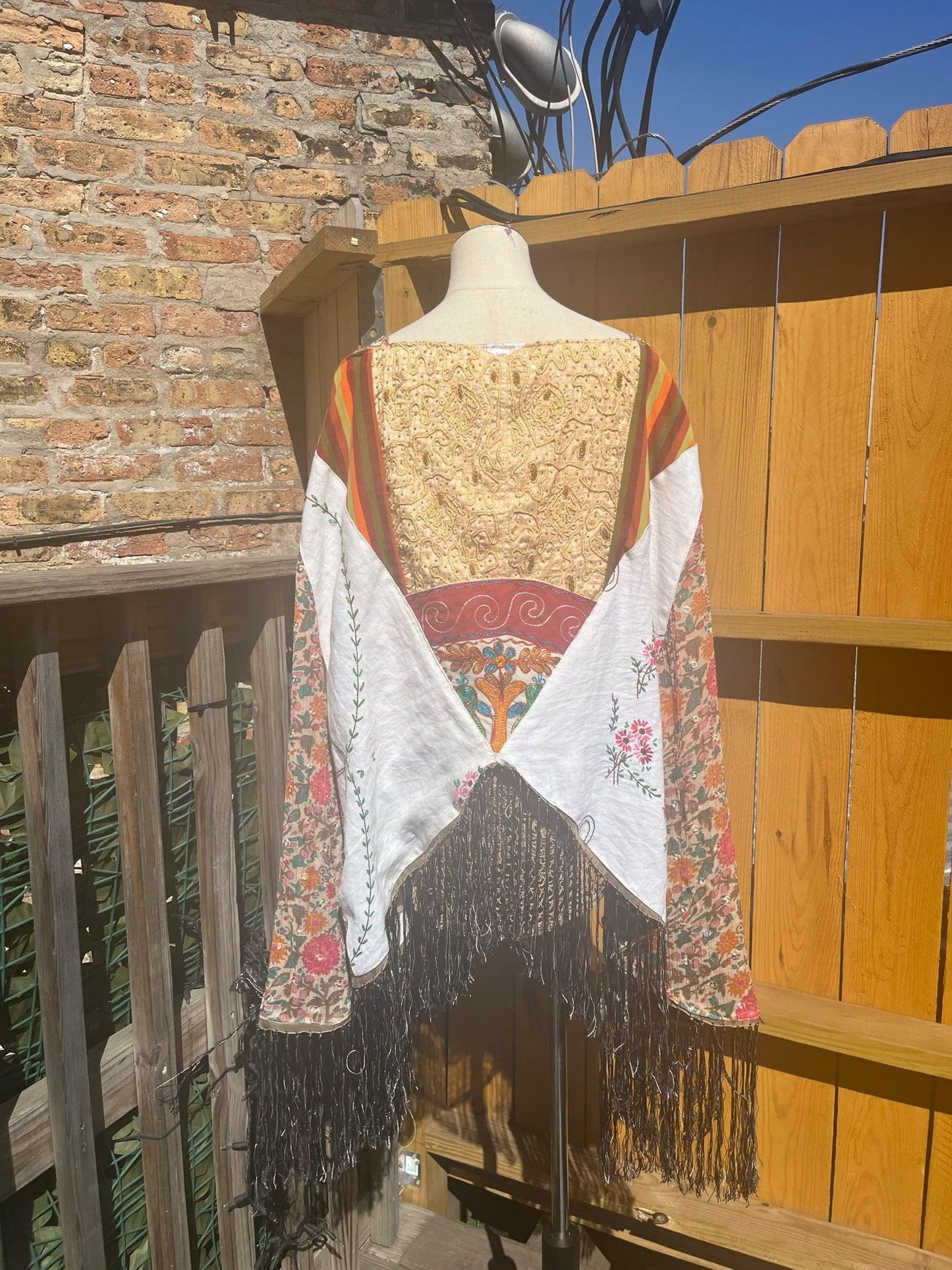 The Sana Reclaimed Cape Top - Hippie Hued