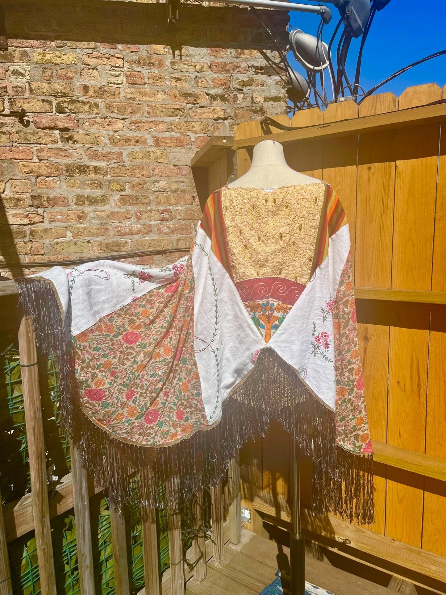 The Sana Reclaimed Cape Top - Hippie Hued