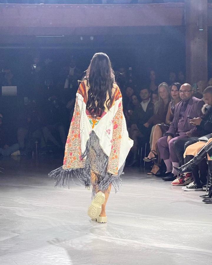 The Sana Reclaimed Cape Top - Hippie Hued