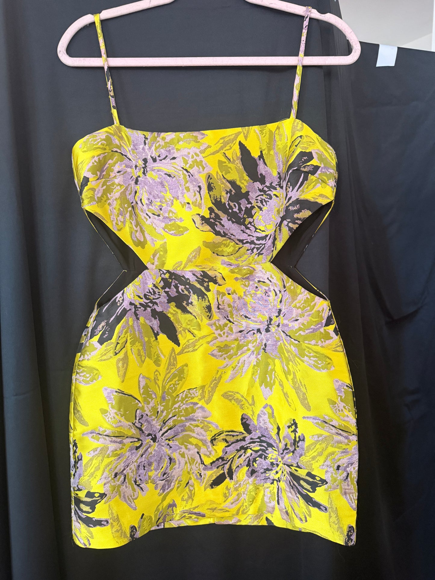Camilla Coelho Sukie Cutout dress in Yellow Floral