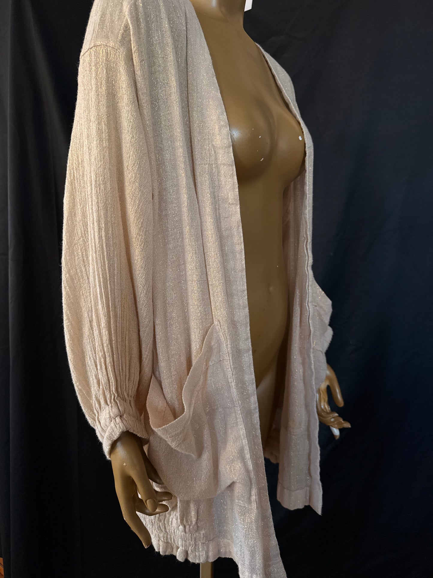 Tan Tinsel Cardigan
