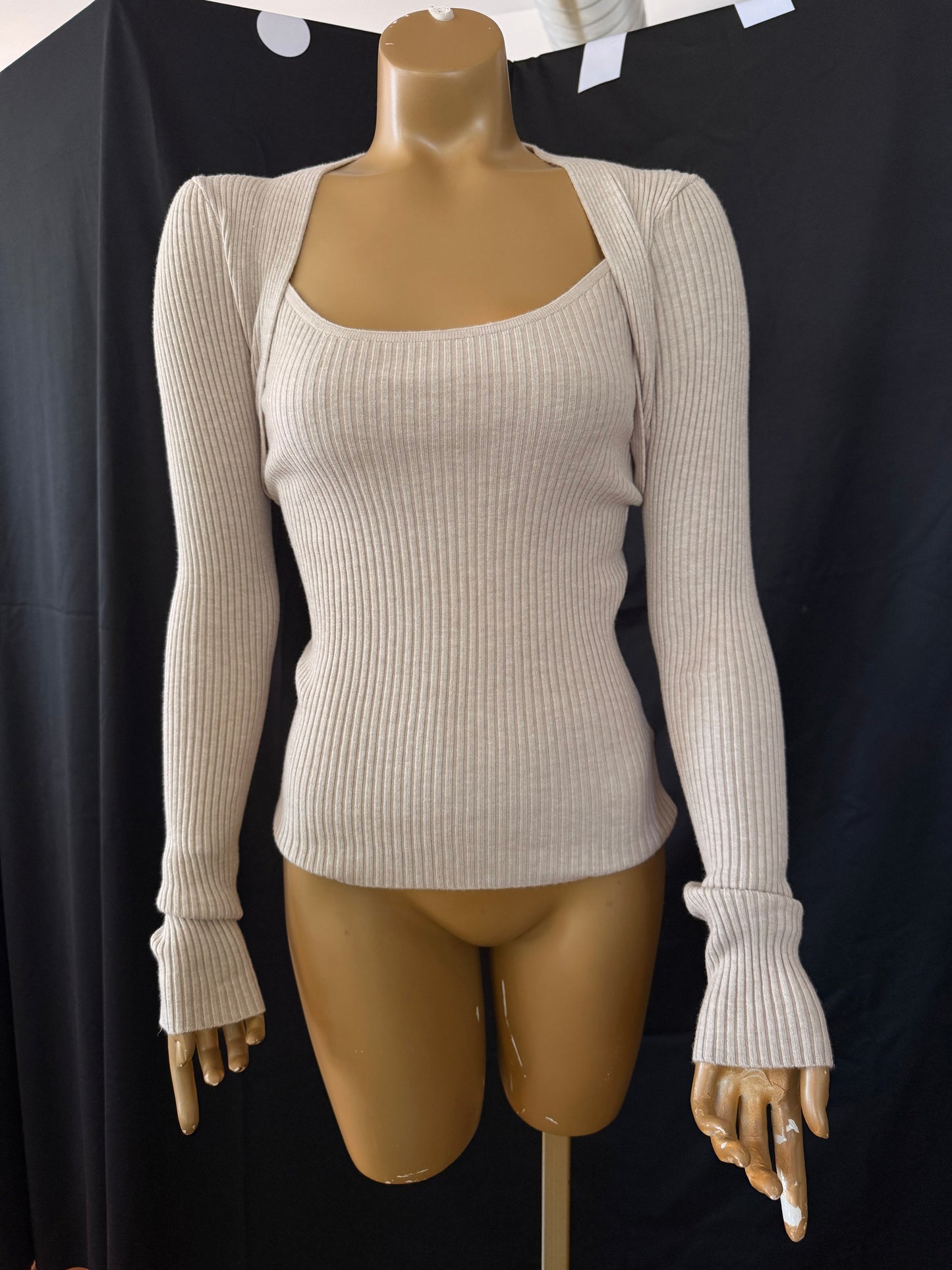 Comfy Long Sleeved Ribbed Knit Top