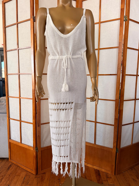White Crochet Dress