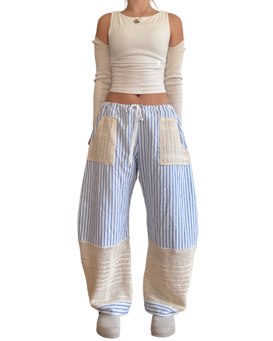 Reclaimed Striped Barrel Pants (m)