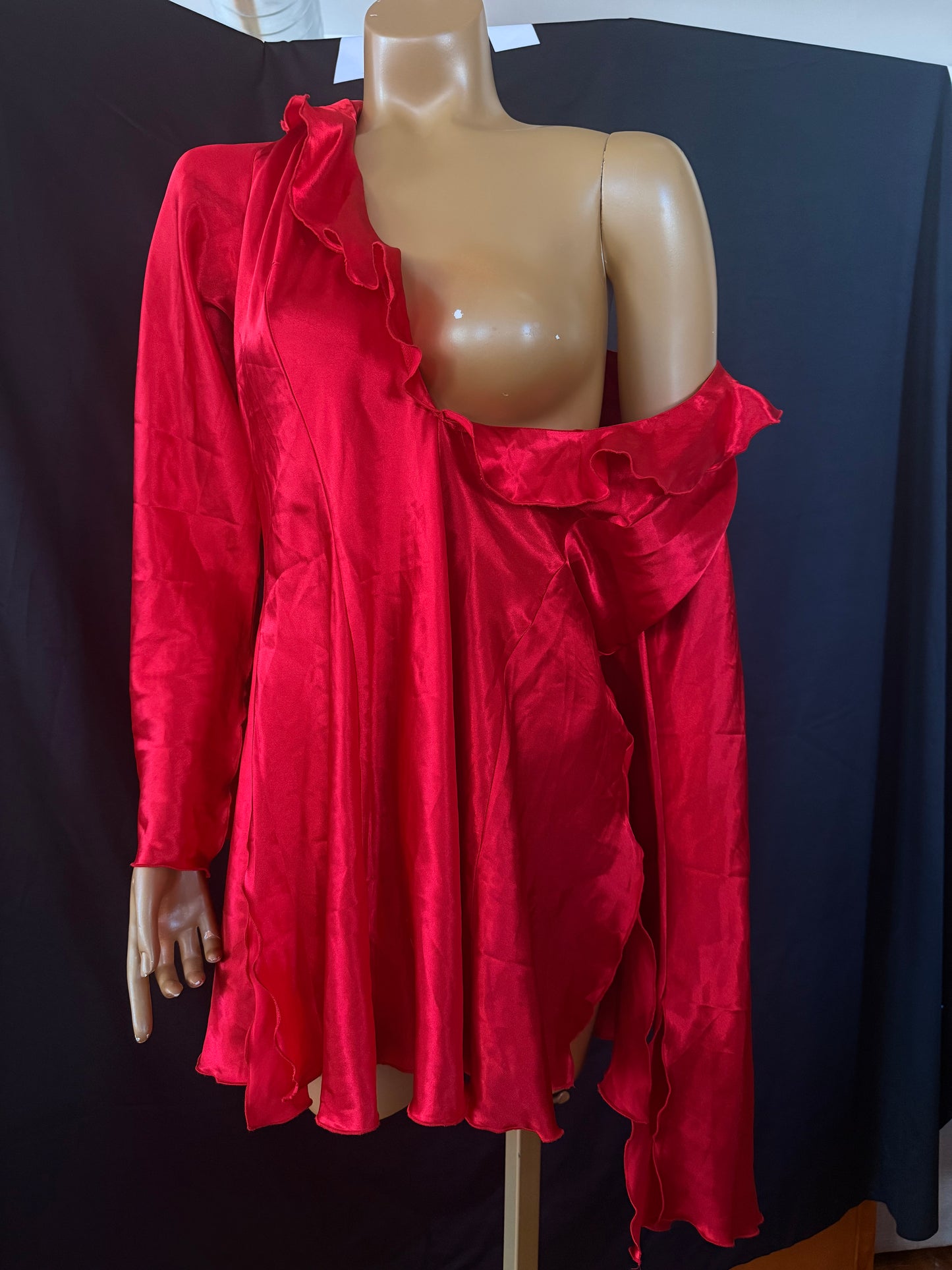 Red Satin Dress