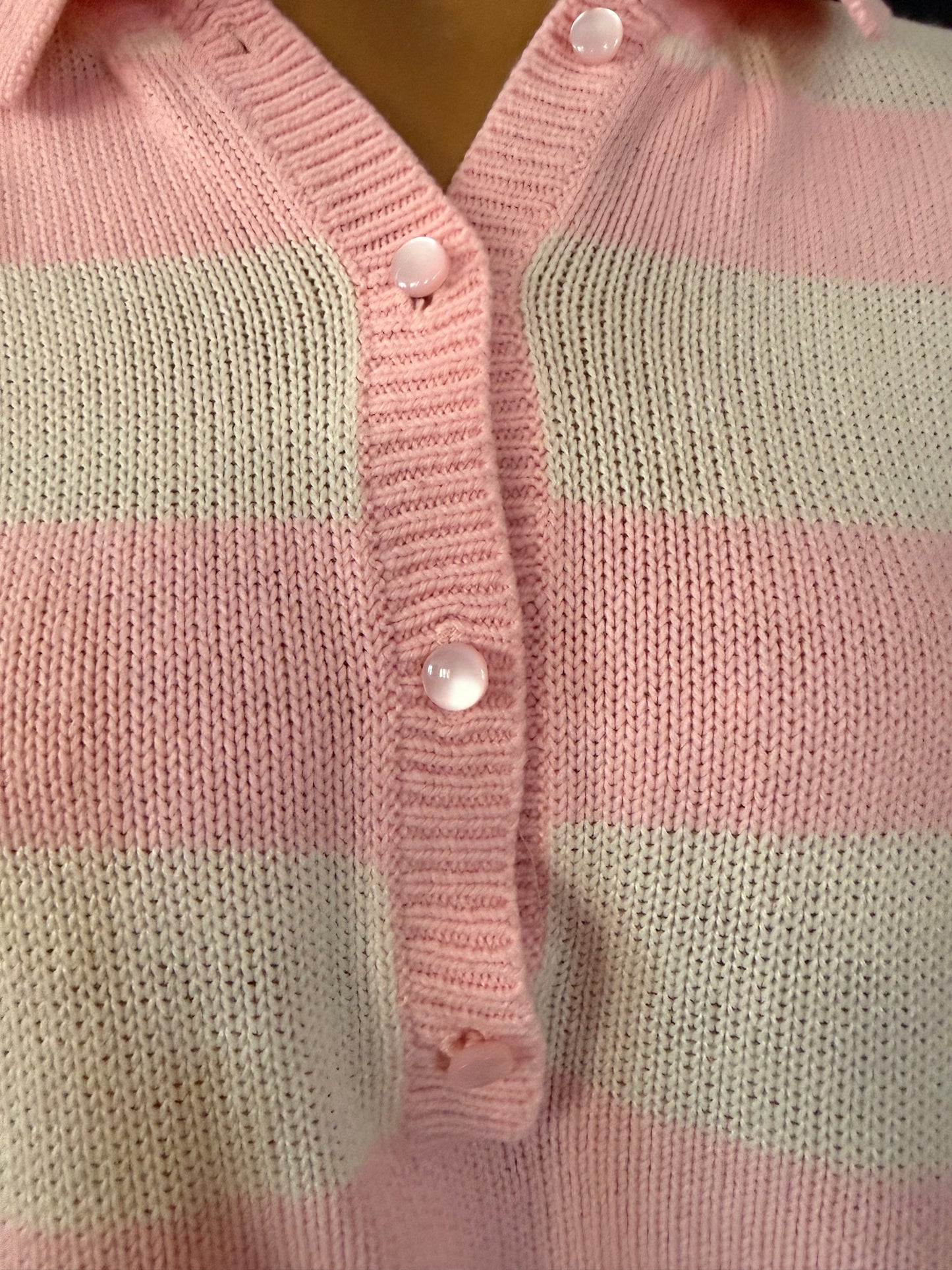 Pink Striped Polo