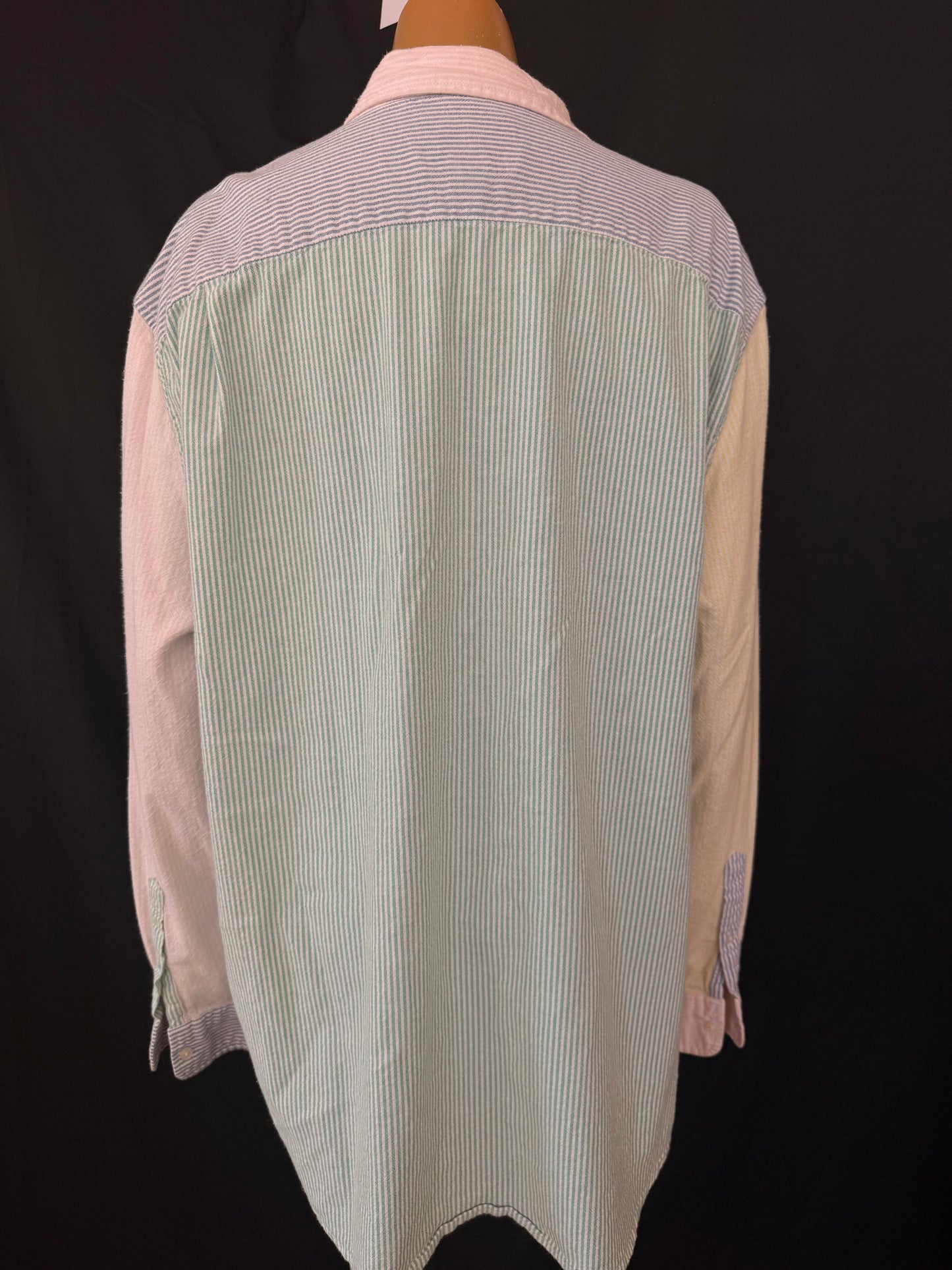 Pastel Color Block Button Down