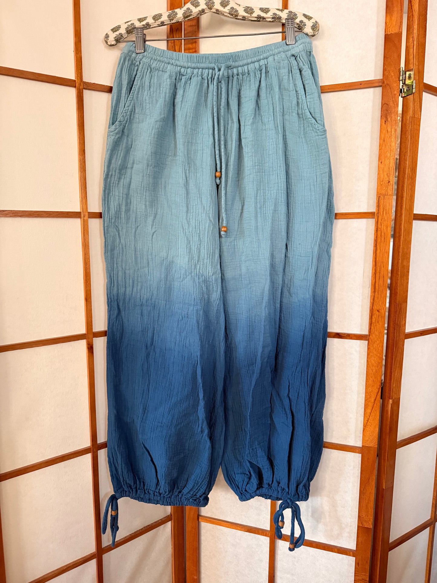 Blue Ombré Hippie Pants