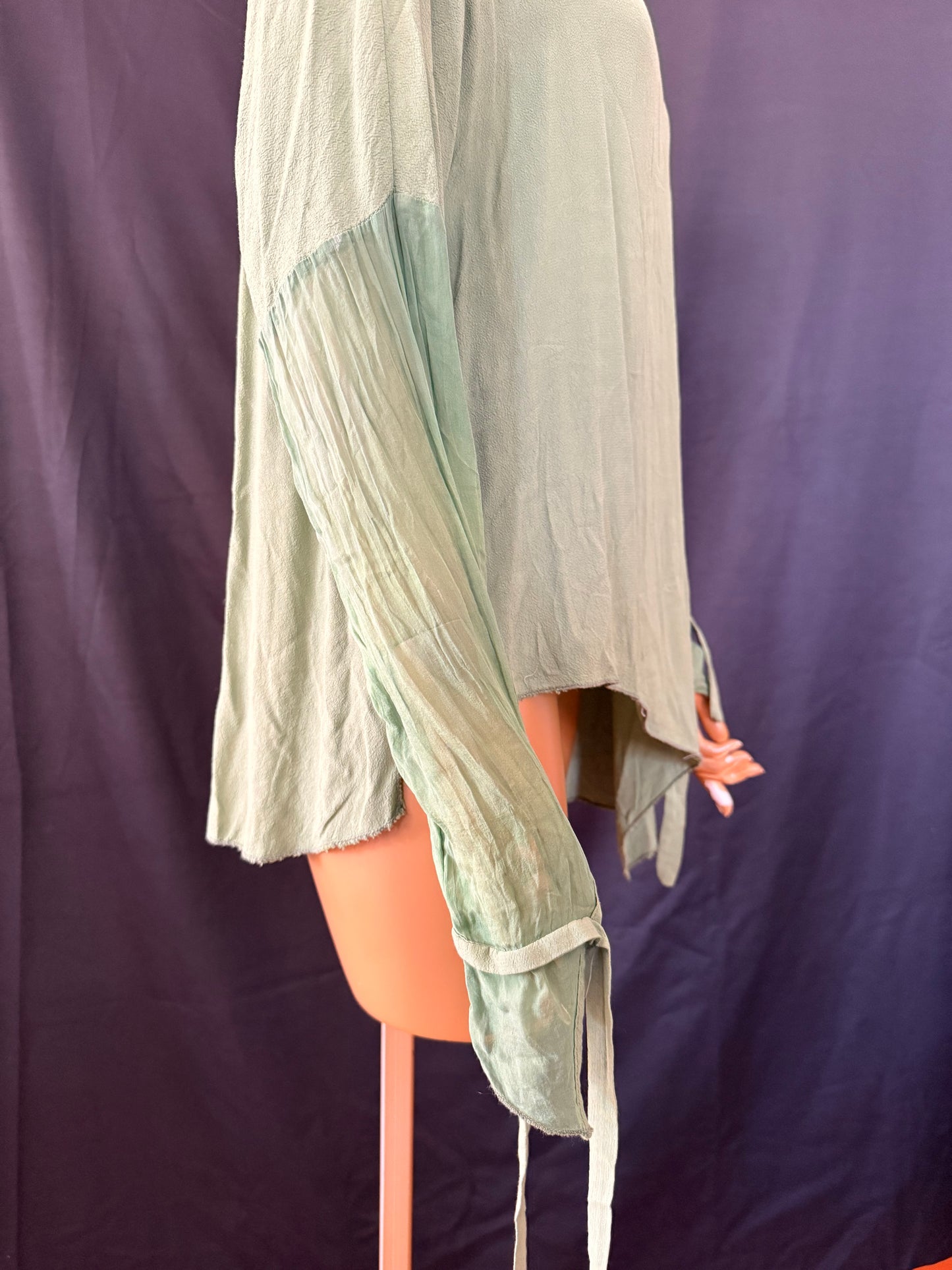 Green Long Sleeve Blouse