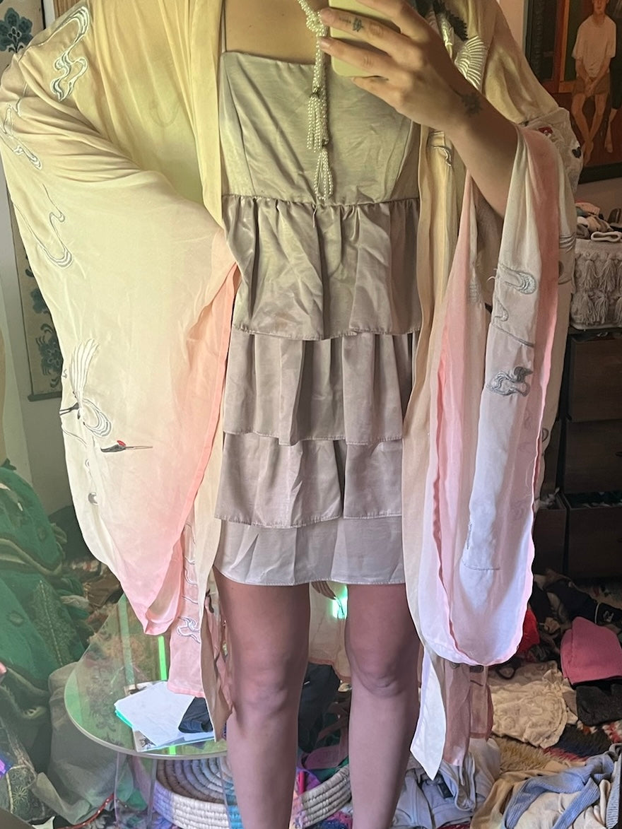 Satin Ruffle Dress