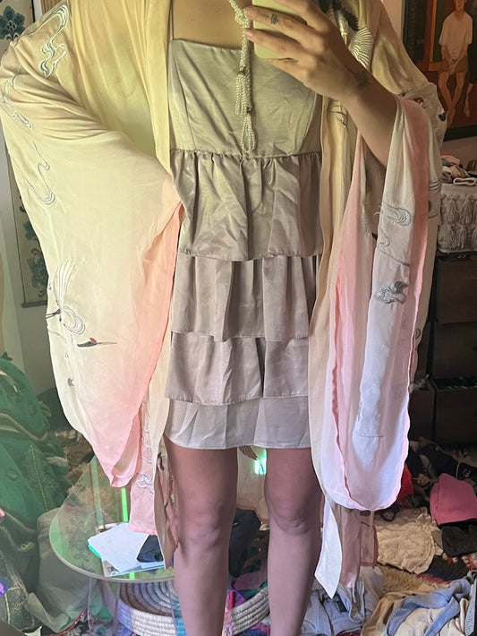 Satin Ruffle Dress