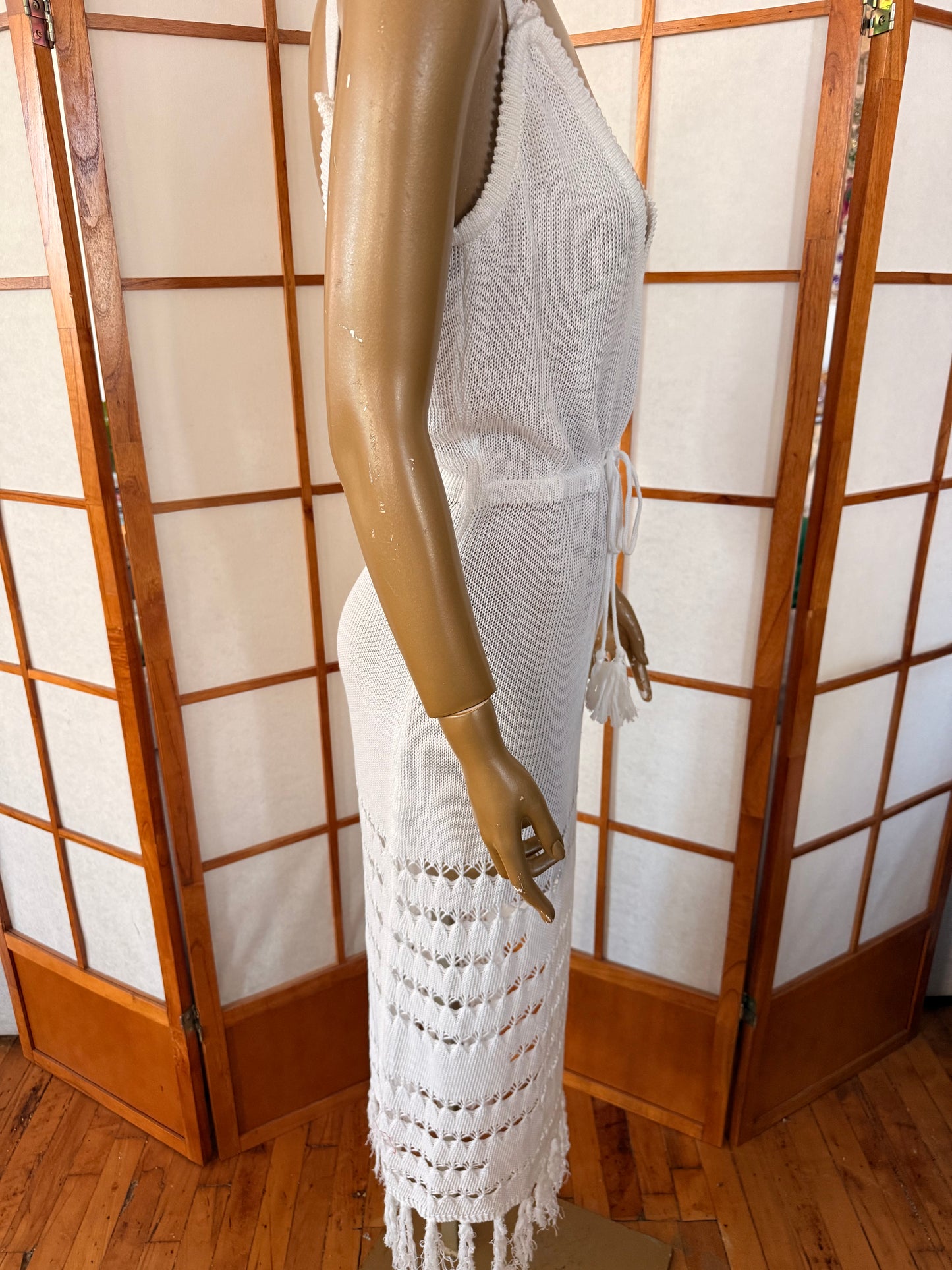 White Crochet Dress