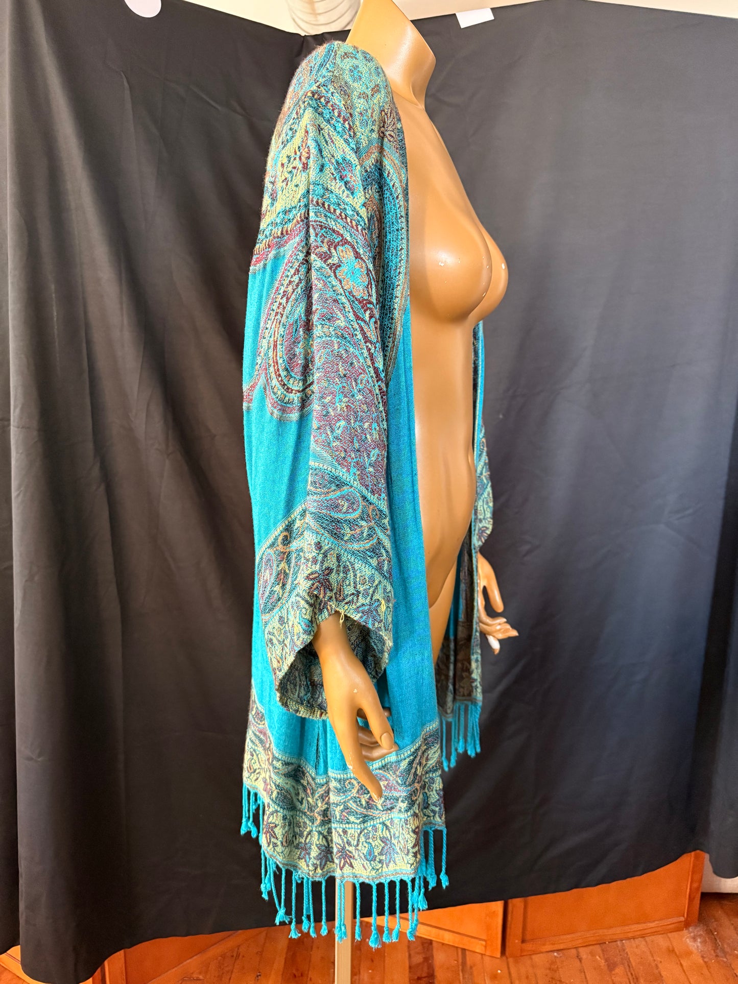 Blue Pashmina Cardigan