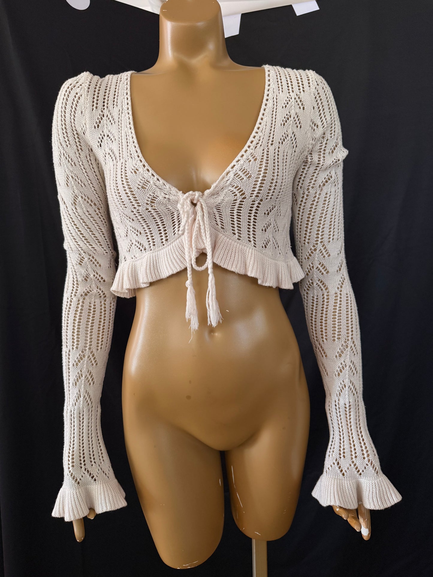 White Ruffle Top