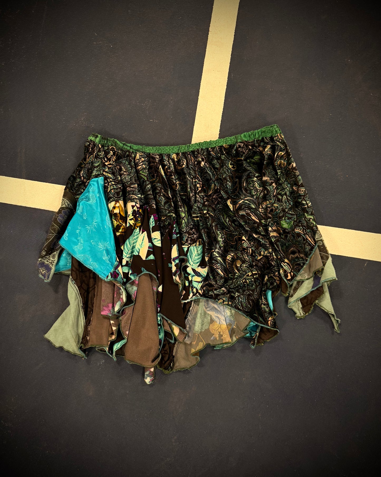 Reclaimed Glazed Rain Mini Skirt