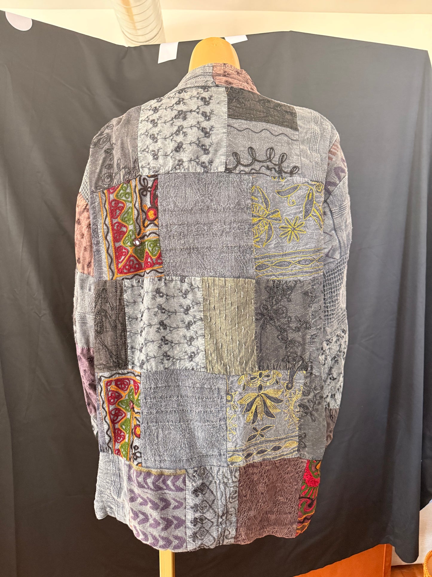 Charcoal Bohemian Patchwork Jacket